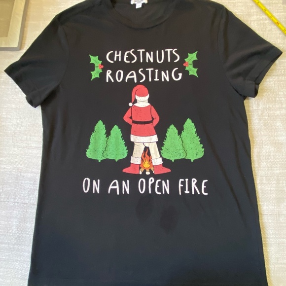 Distillery Apparel Mens Black Cotton Festive Funny Holiday T-Shirt- Sz-L - Picture 2 of 12